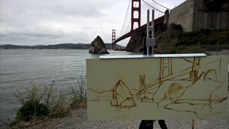 Drawing from Golden Gate during Richard Robinson's Workshop